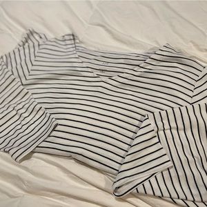 J-Jill black and white 100% Pima  cotton three-quarter sleeve 3X W